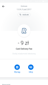 Revolut zamówienie karty