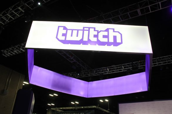 twitch logo sign pax 2016