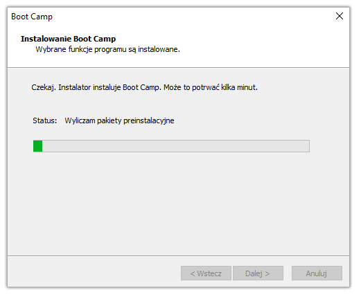 Oprogramowanie BootCamp dla Windows