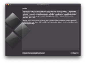 Boot Camp - Instalacja Windows