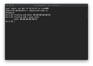 Zmieniony adres MAC w MacOS