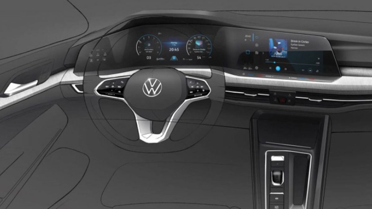 Volkswagen Golf VIII – Szpiegowskie zdjęcia wnętrza