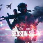 Grafika sezonu 5 Battlefield 6 i REDSEC - żołnierz na tle Las Vegas