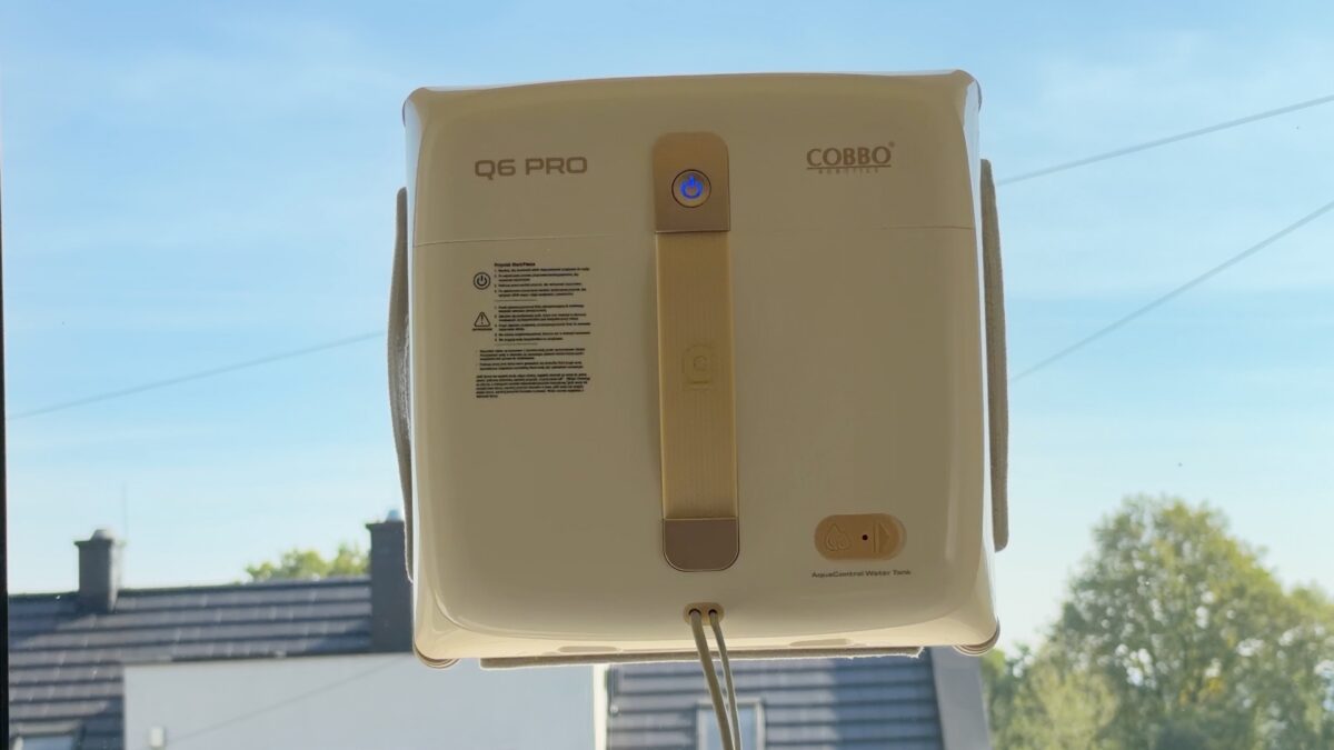COBBO Q6 PRO - test robota do mycia okien. Brudne okno, fotowoltaika, prysznic i szklany sufit