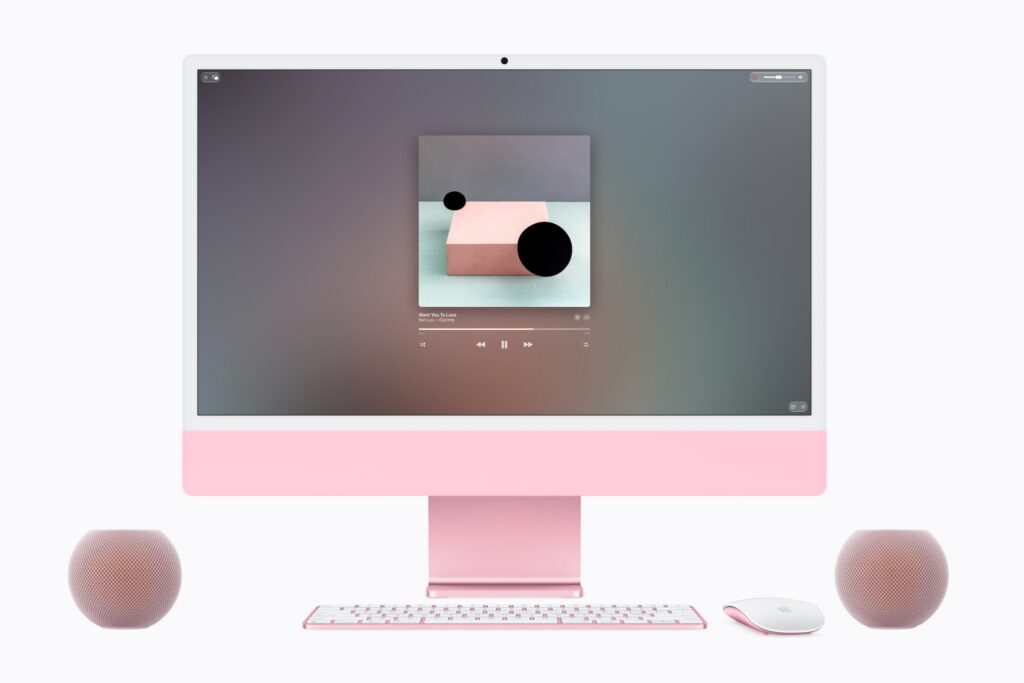 HomePod mini 2 jako głośnik Maca na biurku