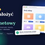 Jak założyć sklep internetowy krok po kroku - grafika poglądowa sklepu online z koszykiem i paczką